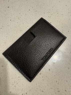 NEW Tom Ford Black Leather Card Holder